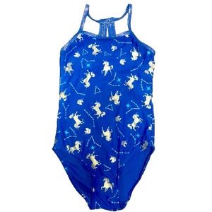 Girls Unicorn Sparkly Bathing Suit / Swim Suit